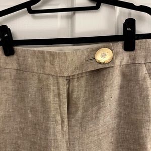 Tory Burch Tan Linen Trouser